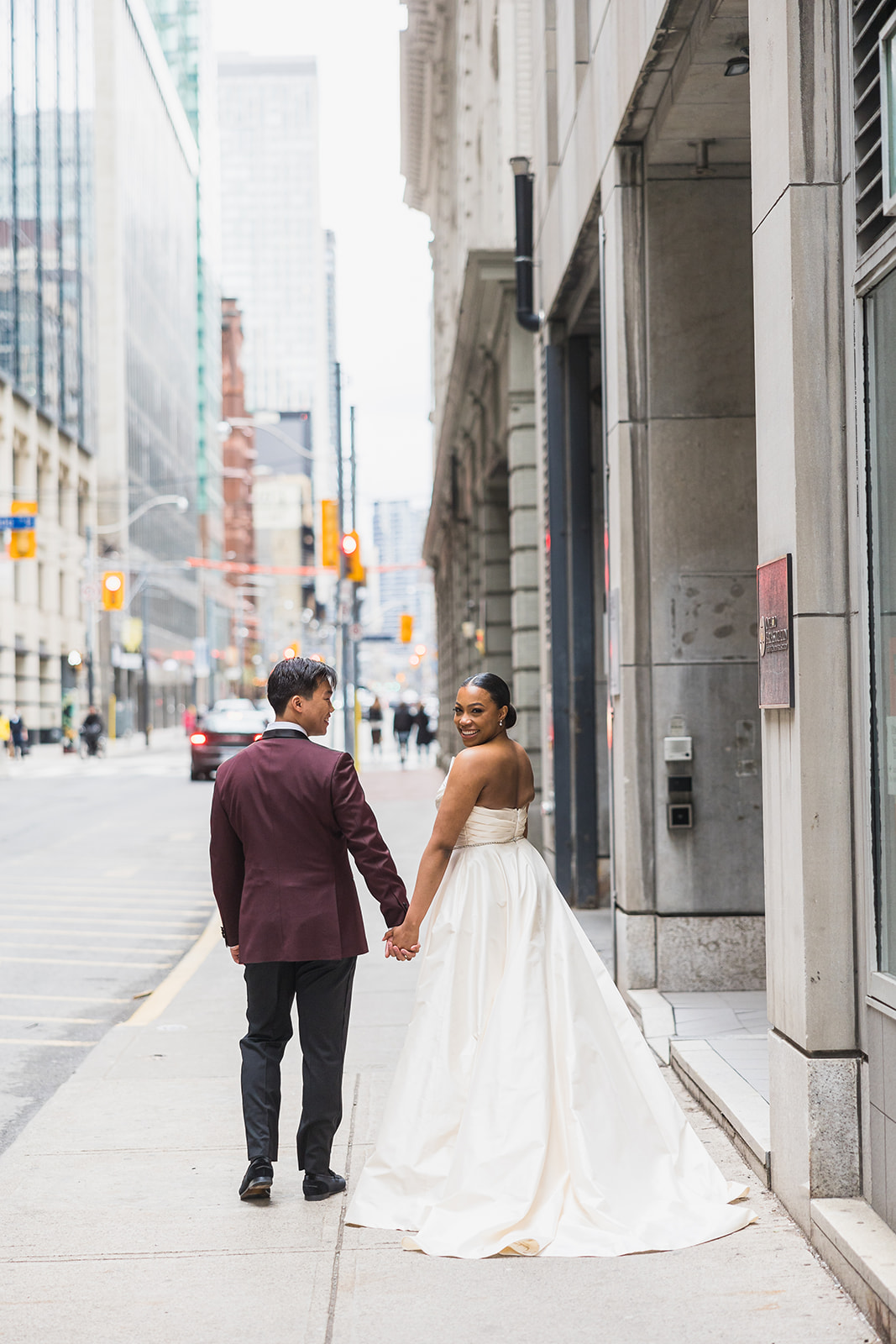 strapless wedding ballgown