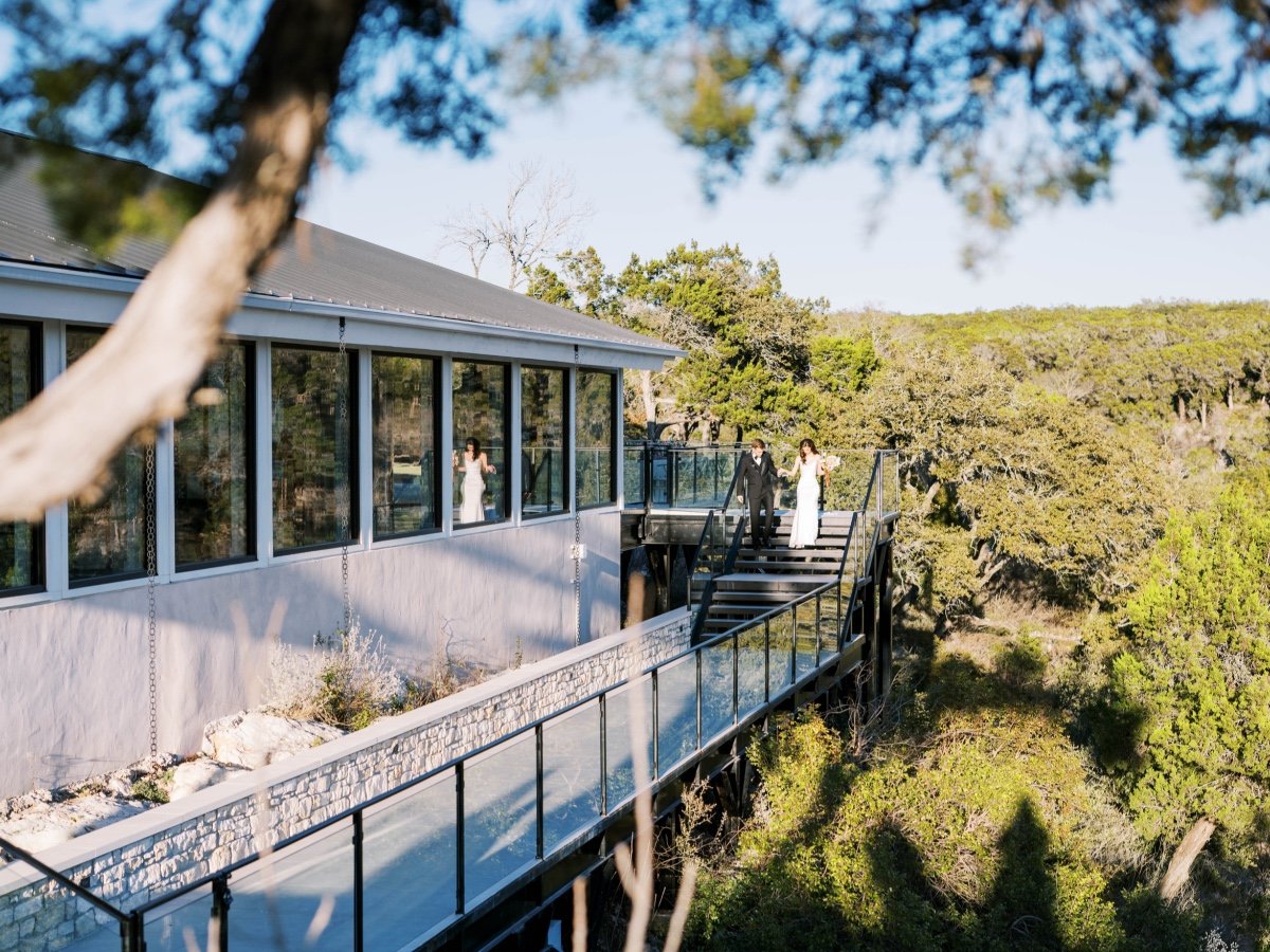 deck wedding reception