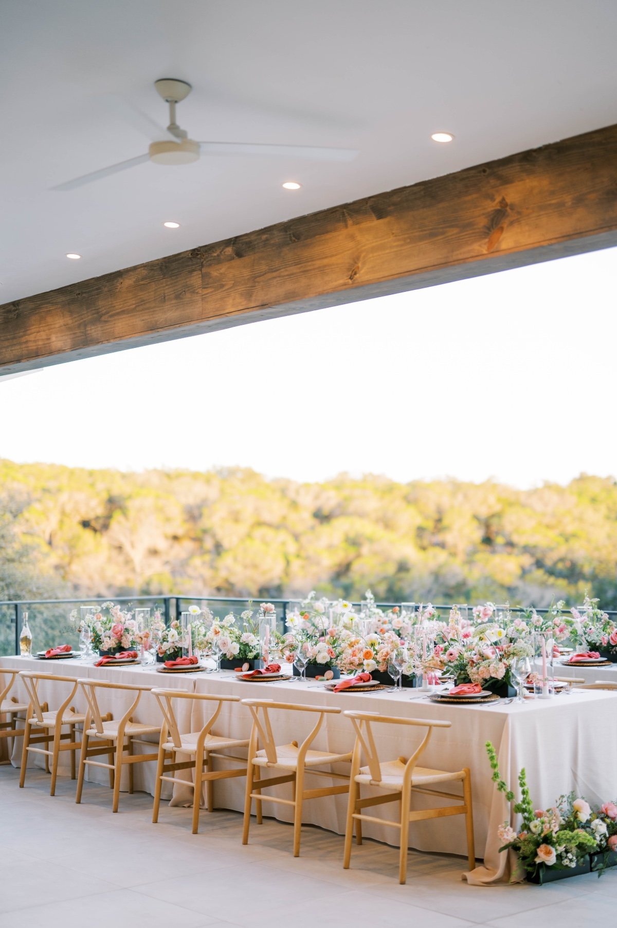 pink table linens