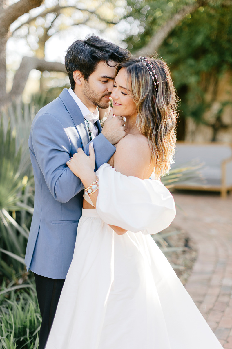 modern western inspired wedding fashion with crop top and skirt