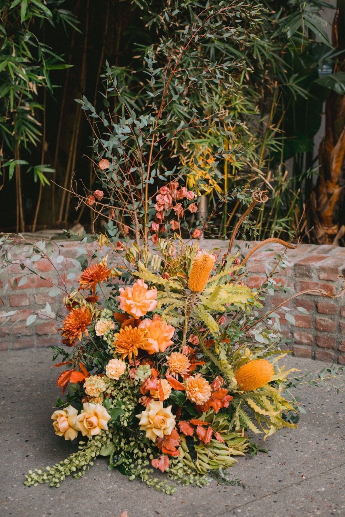 orange wedding ceremony decorations