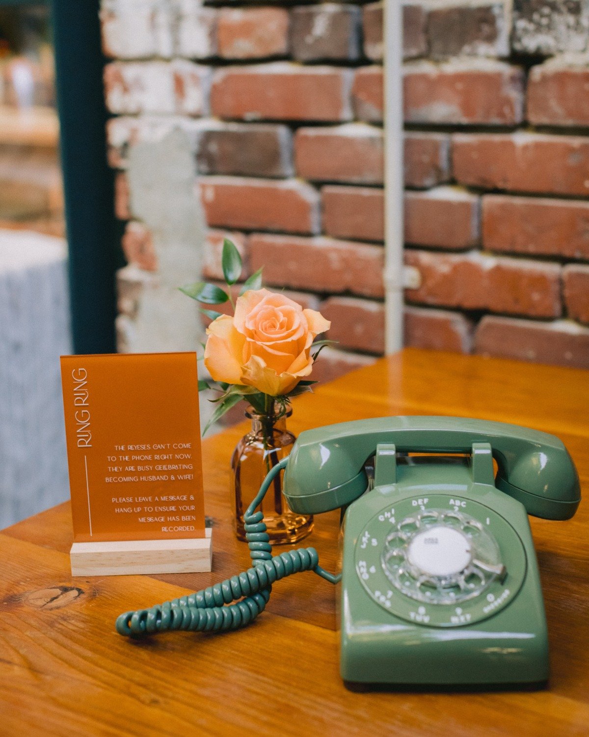 audio guestbook with vintage phone