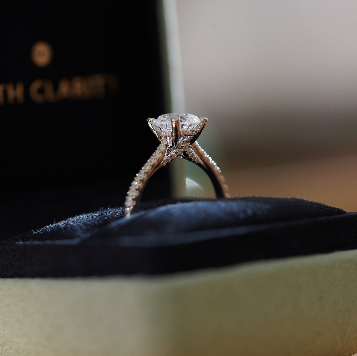 diamond solitaire engagement ring by With Clarity