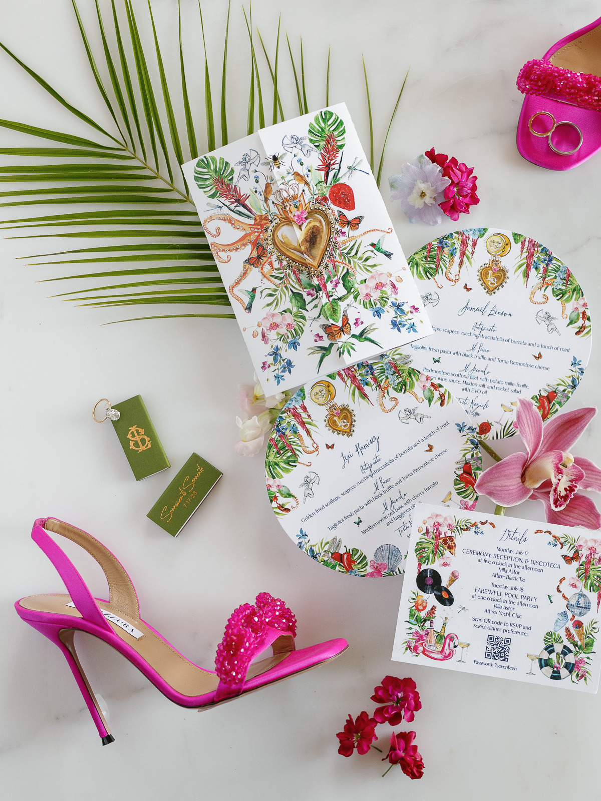 custom tropical wedding invitations