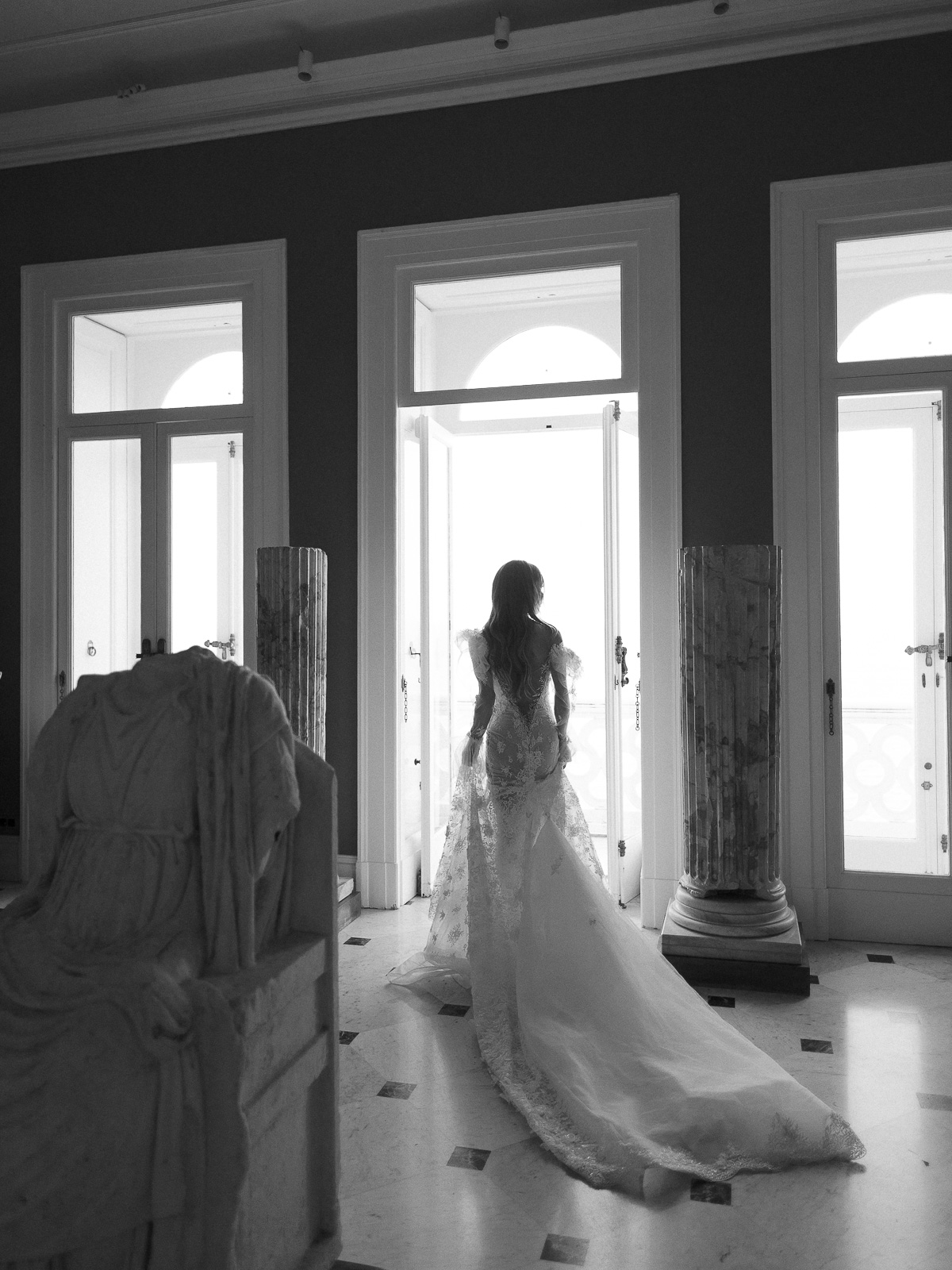 black and white wedding photography