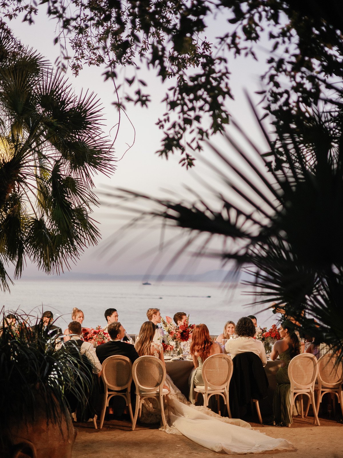 seaside wedding reception