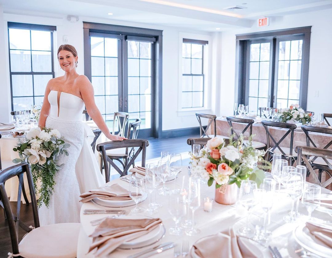 bride at timeless blush wedding at MILA by The White Apron