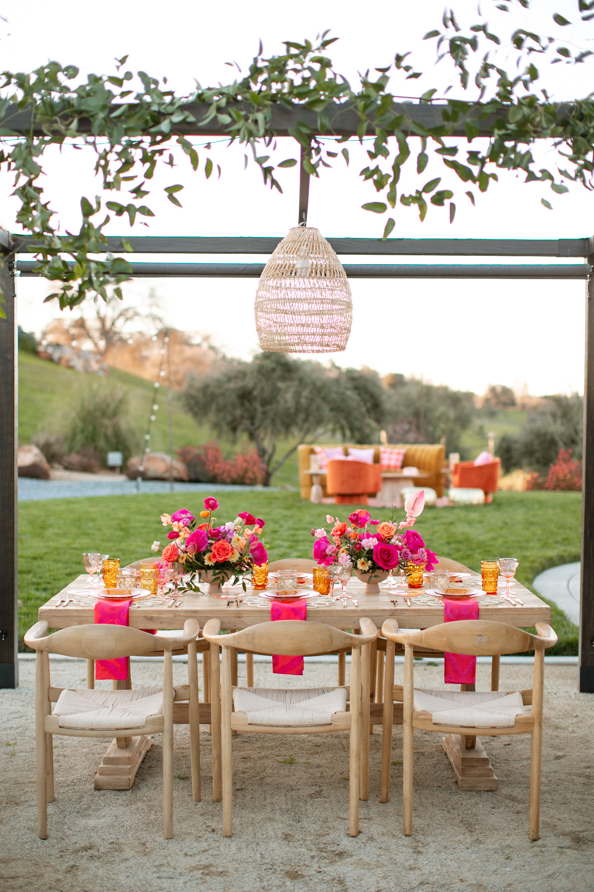 white wood tables