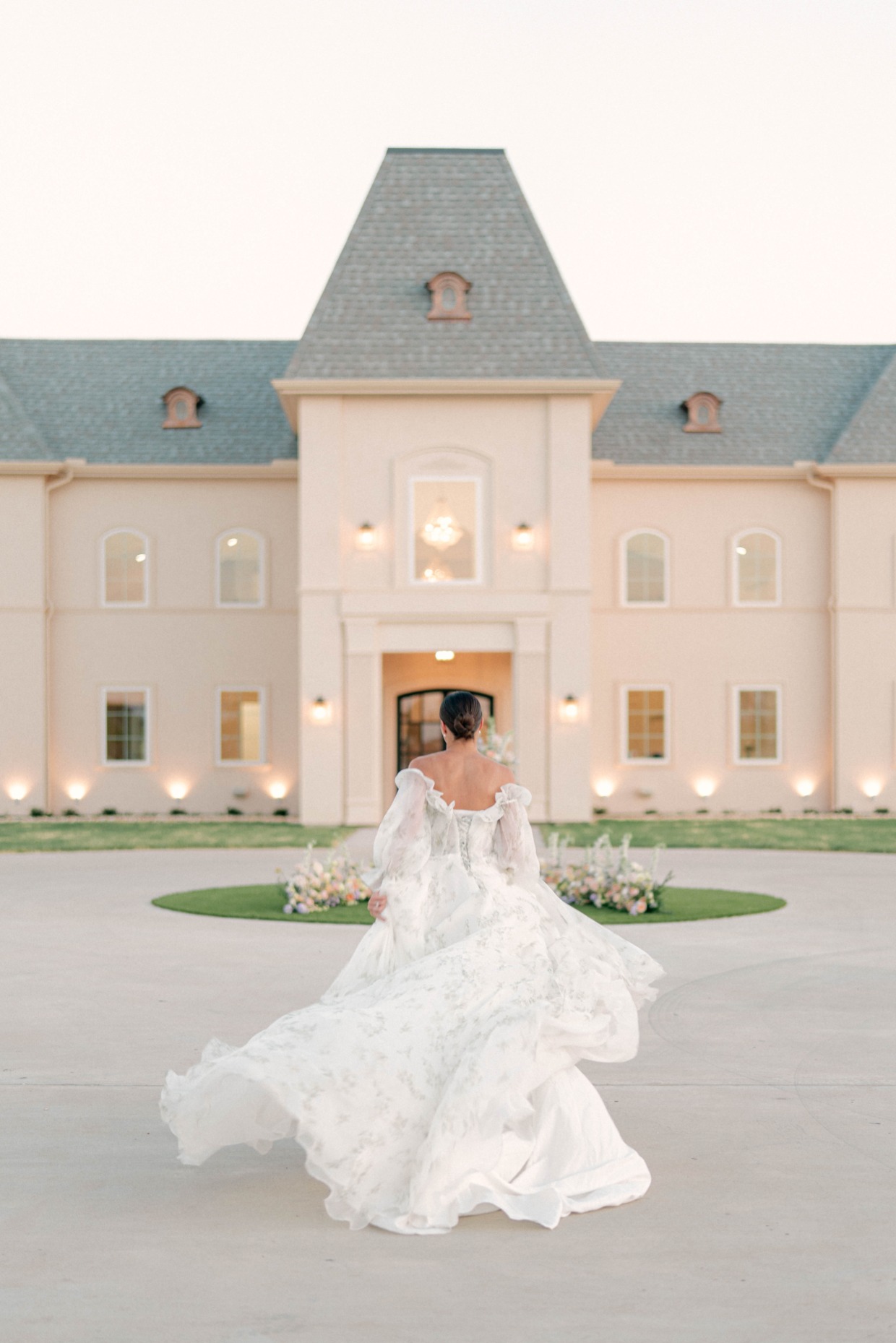 romantic floral wedding dress