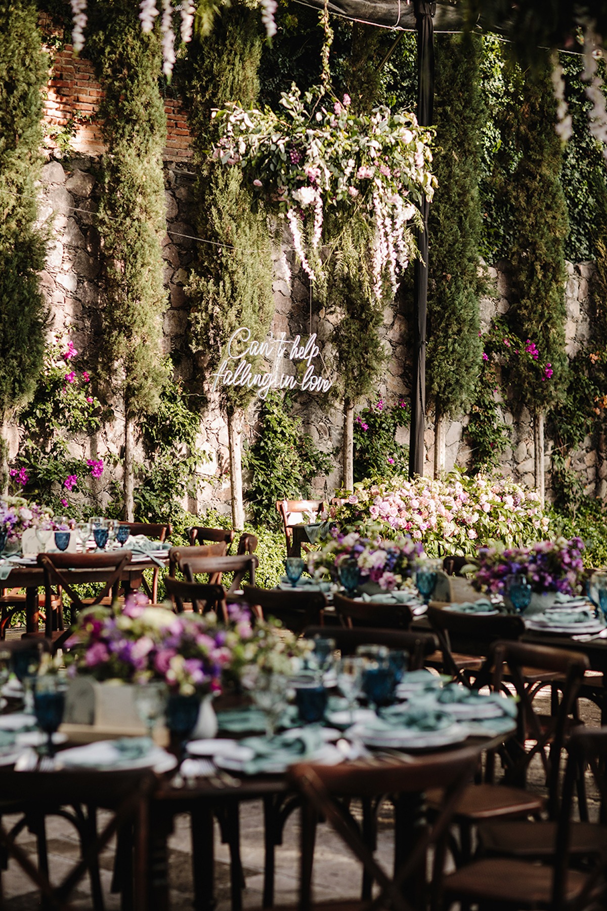 garden themed wedding reception