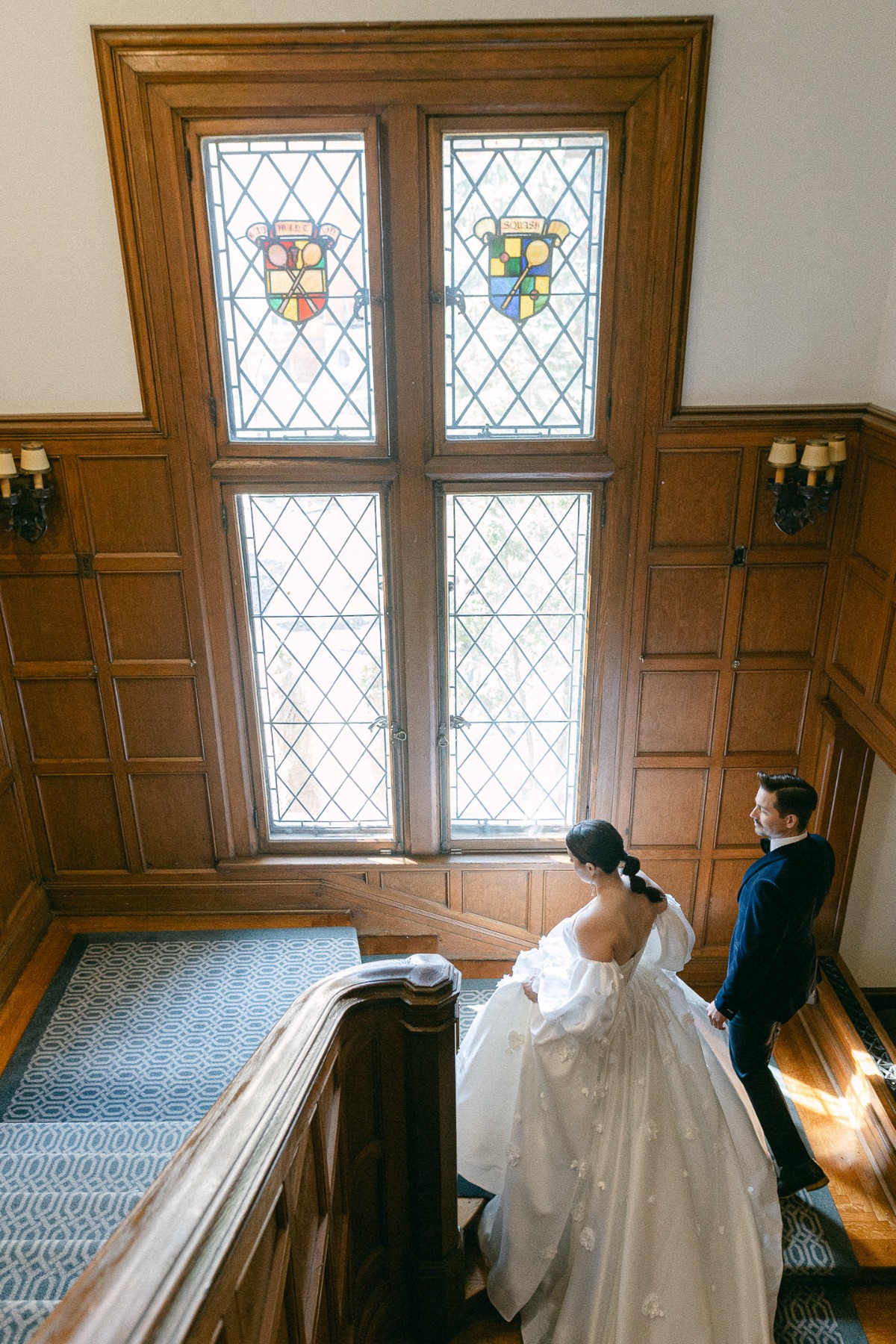 floral applique wedding ballgown