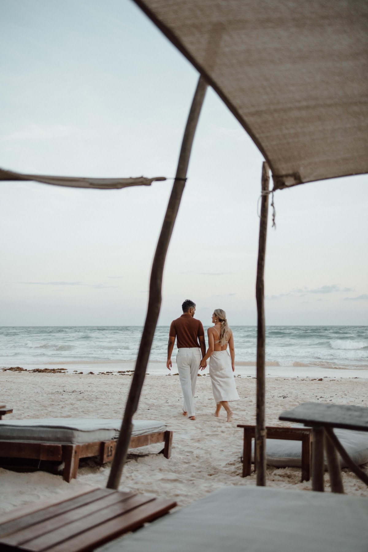 Destination wedding couple in Tulum Mexico 