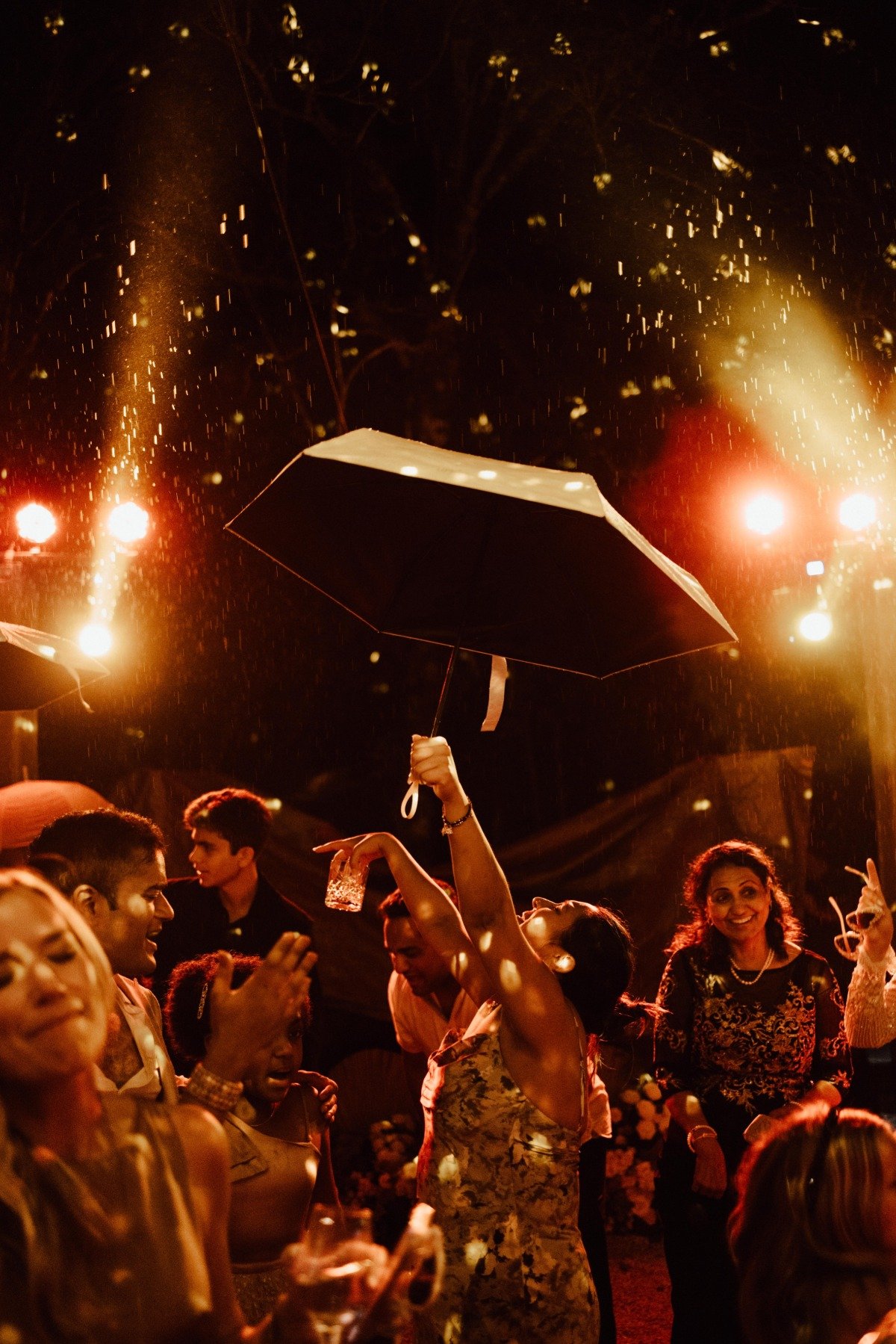 Wild dance party at Tulum wedding reception 