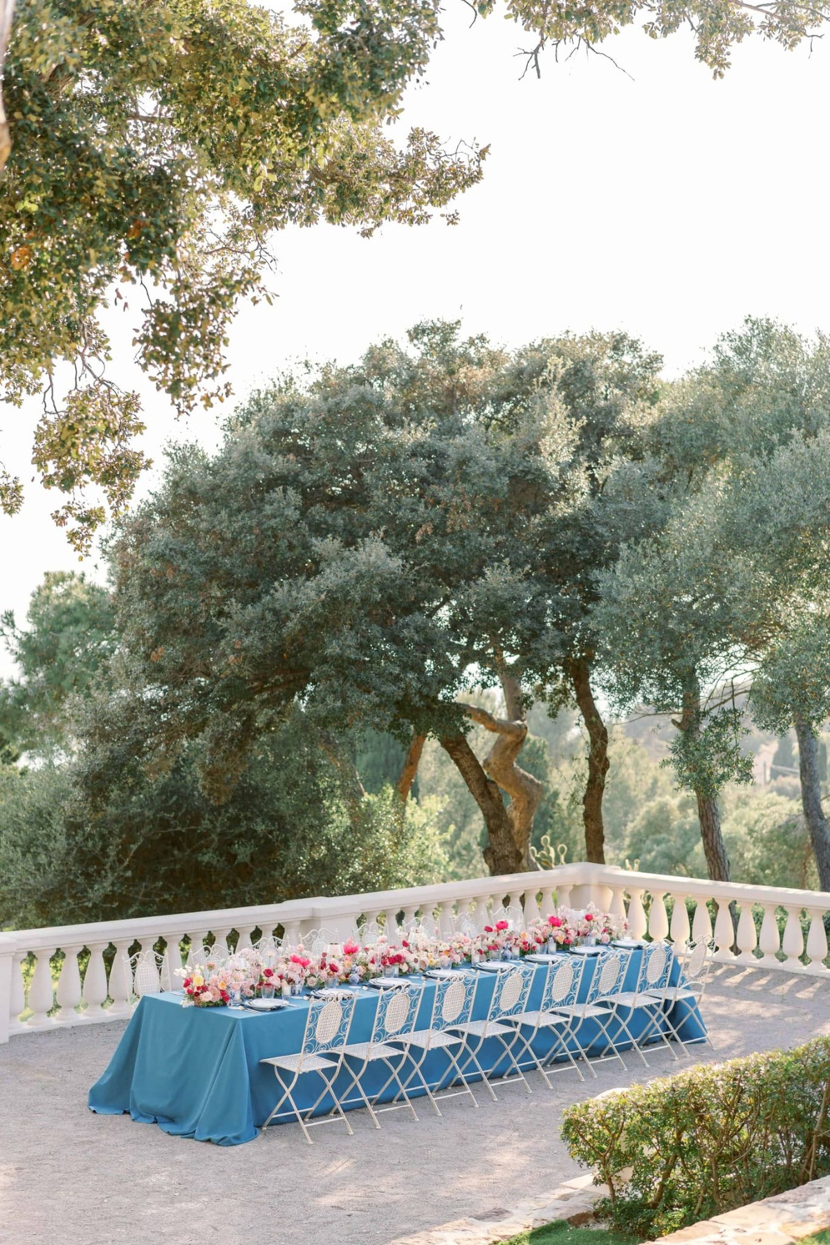 wedding reception on a terrace in france