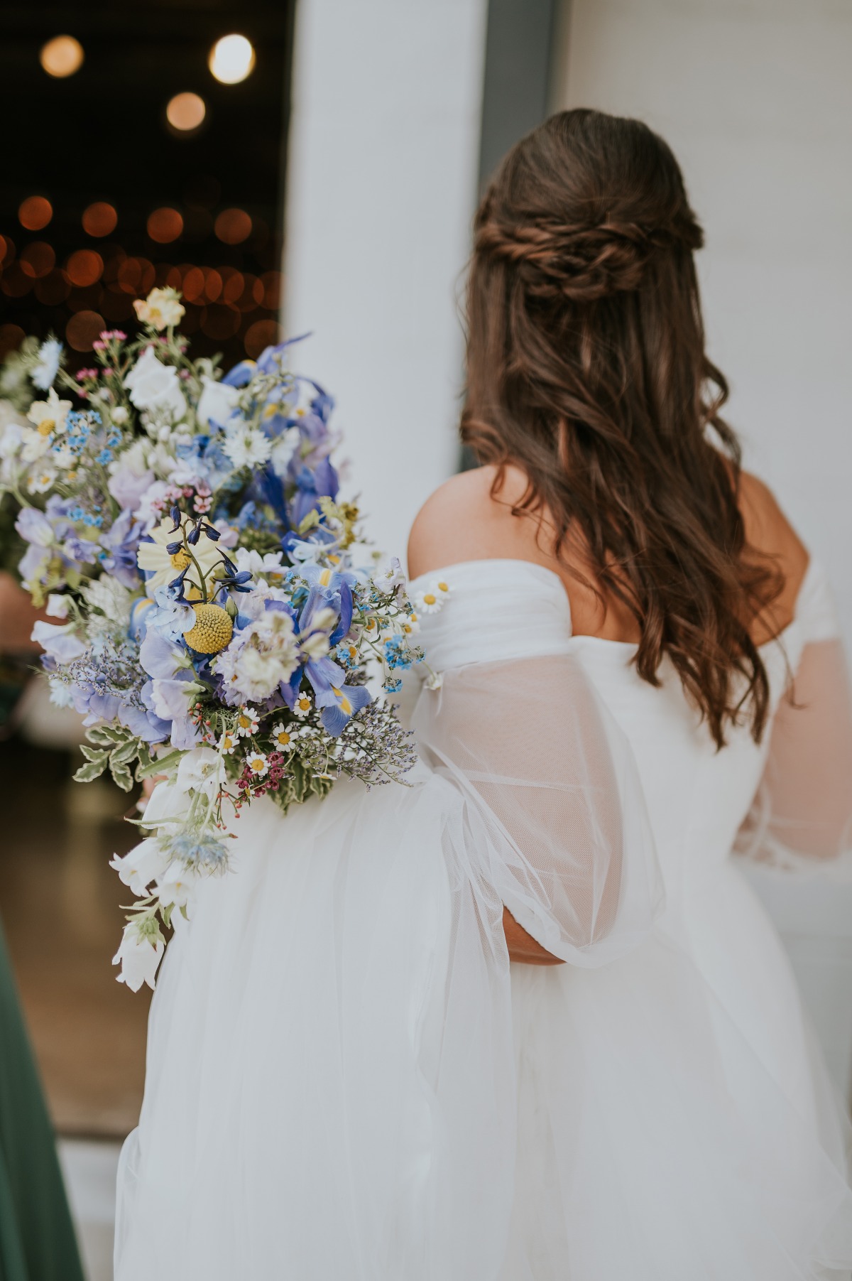 braided half up wedding hairstyle