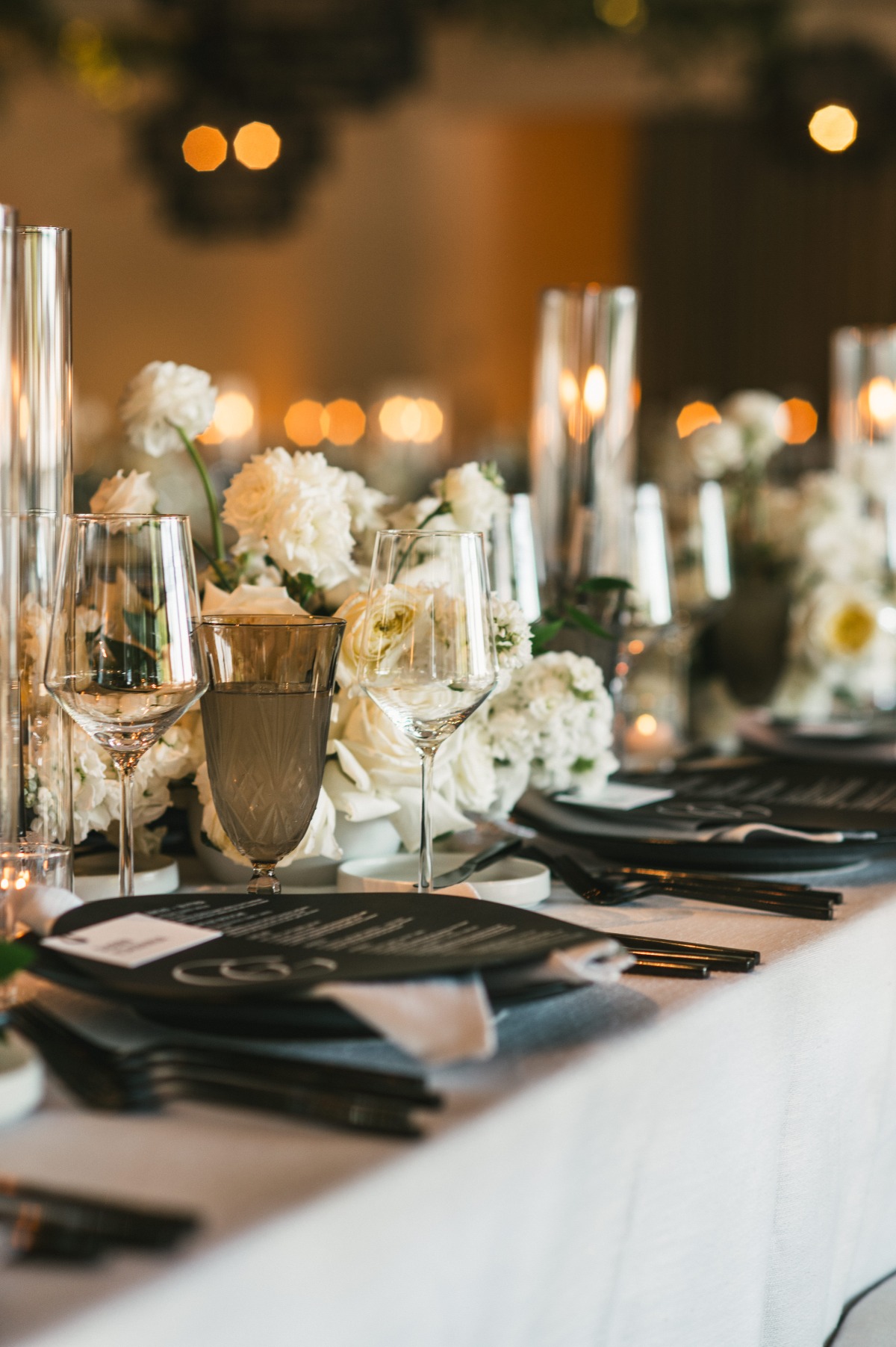 black and white reception design