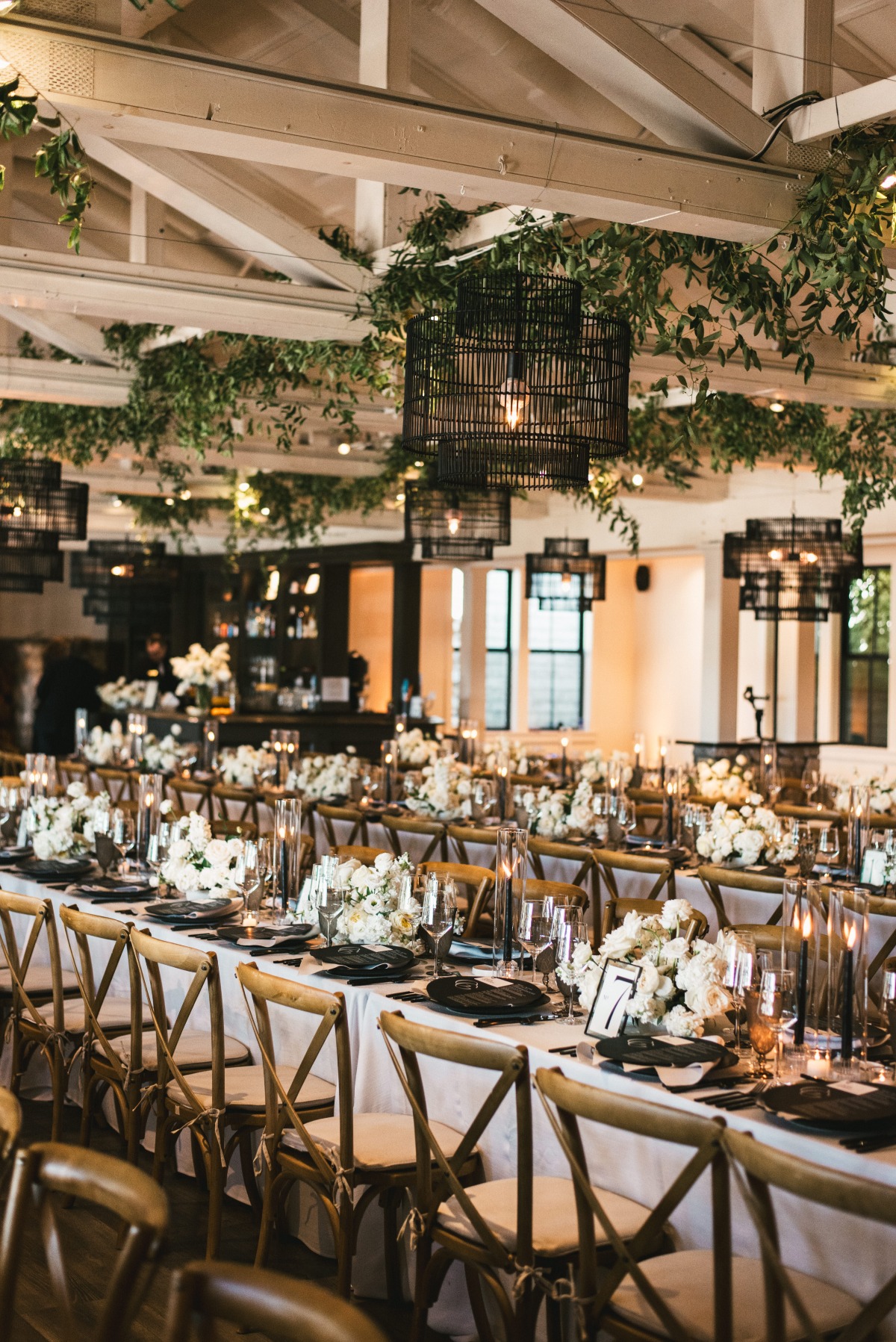 all white centerpieces