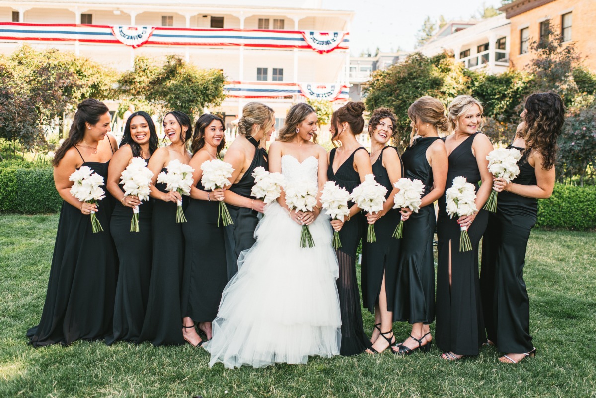 all black wedding party dress code