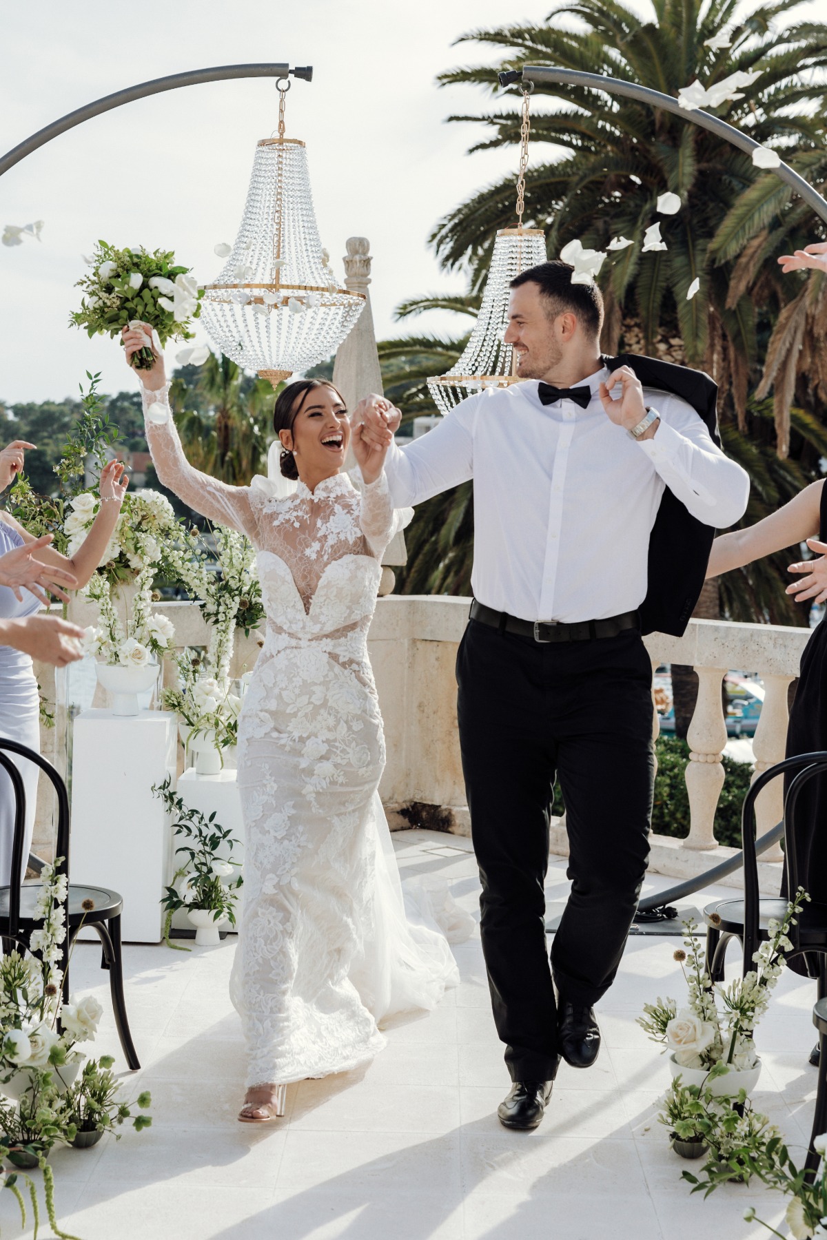 outdoor micro-wedding on balcony in croatia