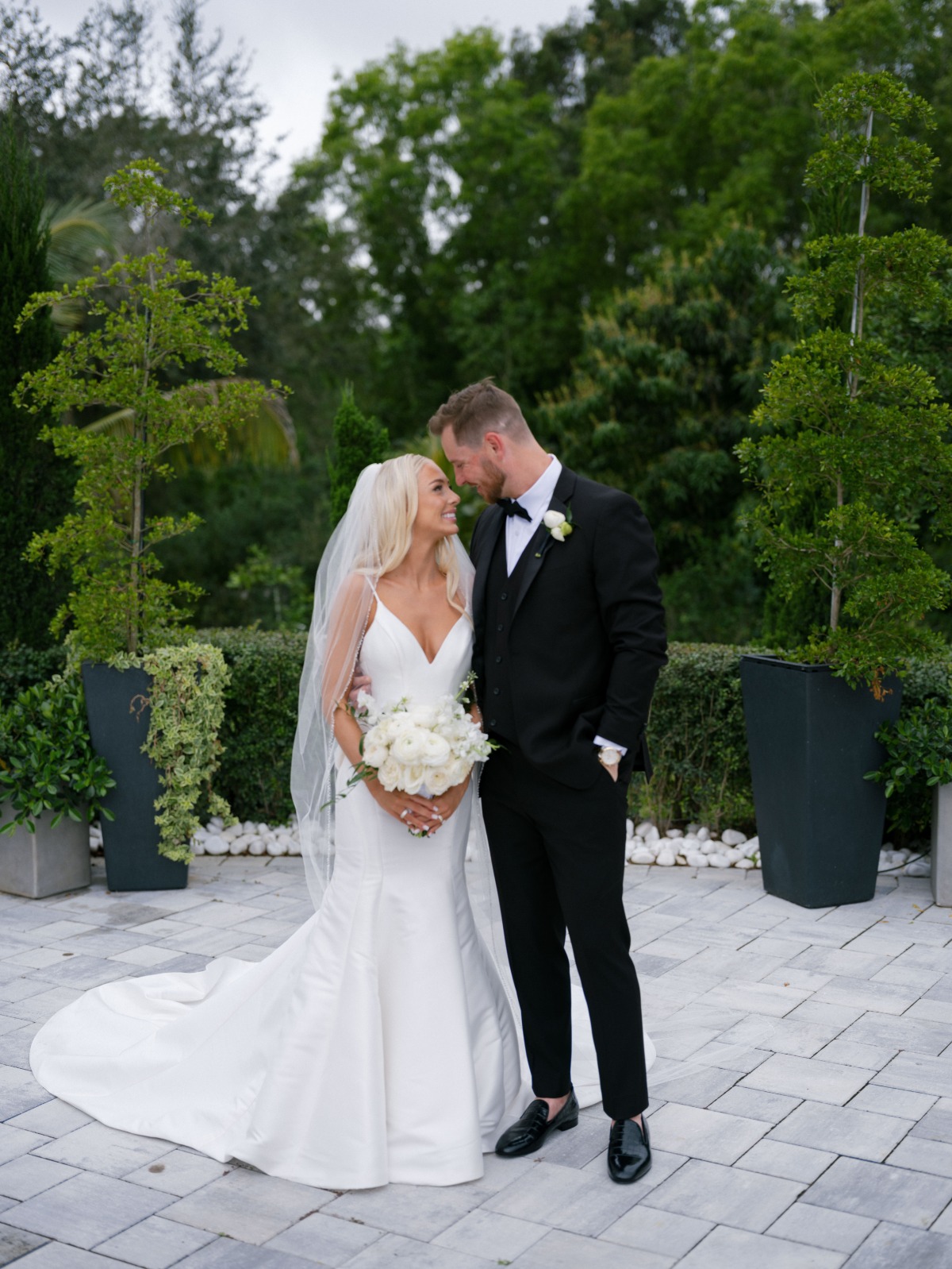 black and white wedding