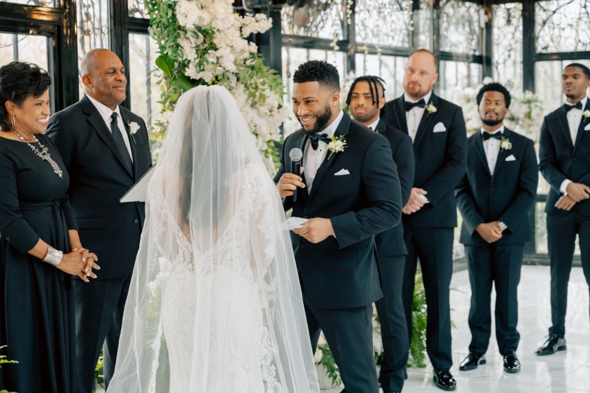 glass conservatory wedding ceremony