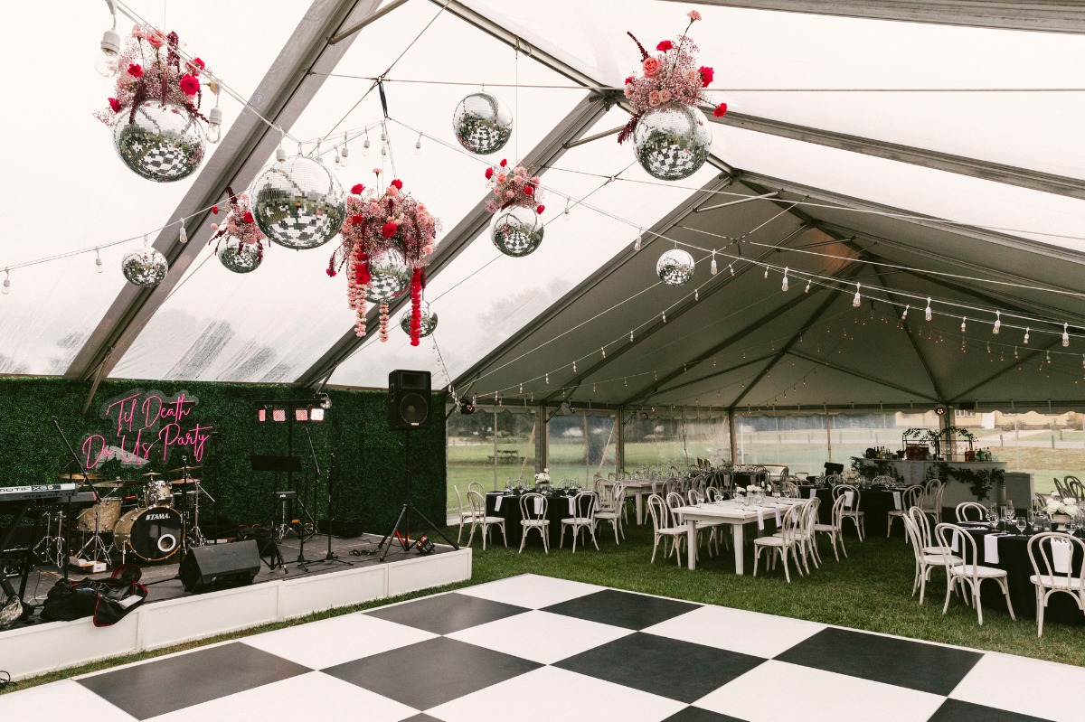 disco balls for floral arrangements