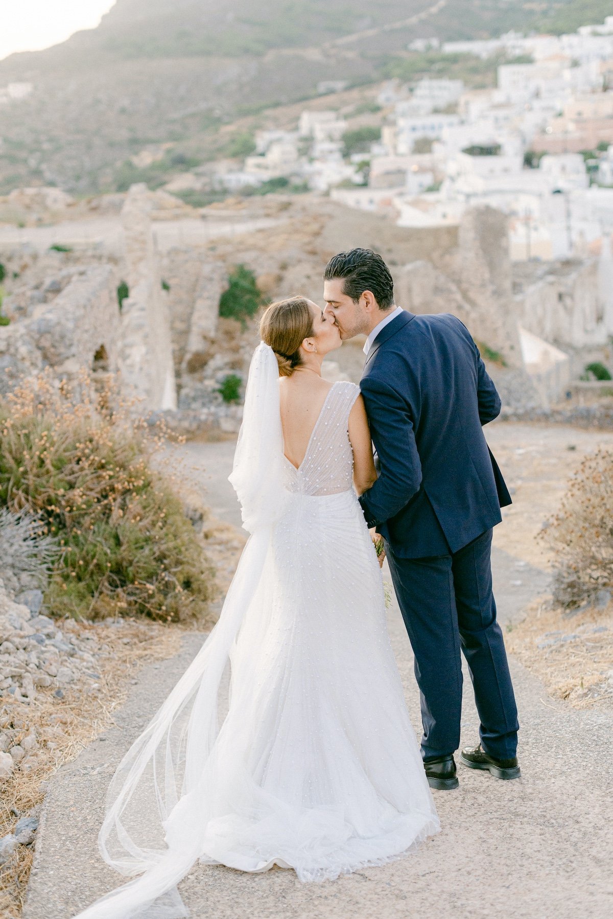 intimate wedding on a greek island