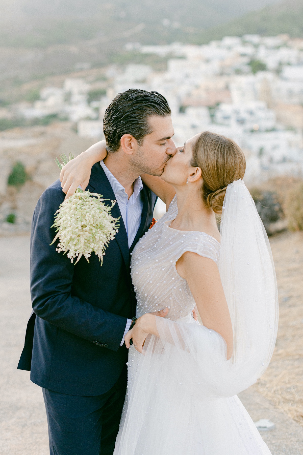 intimate greek wedding on an island