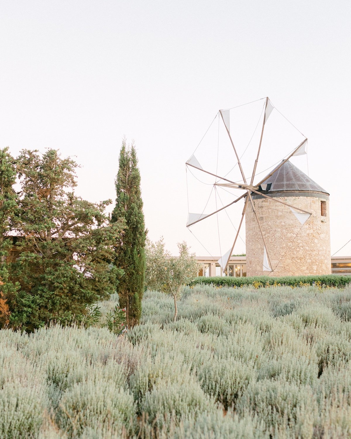 windmill resort on a greek island