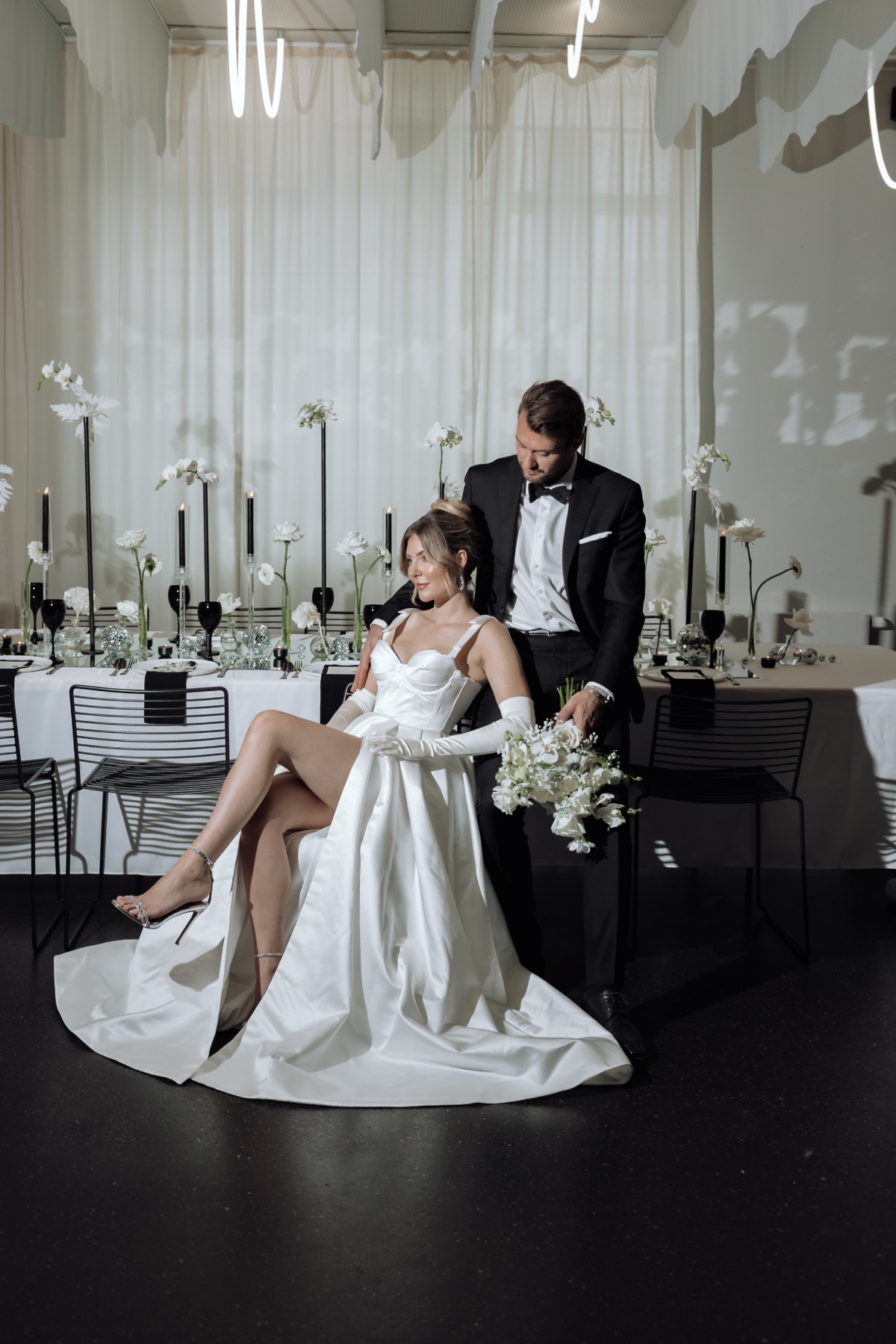 black and white wedding inspiration