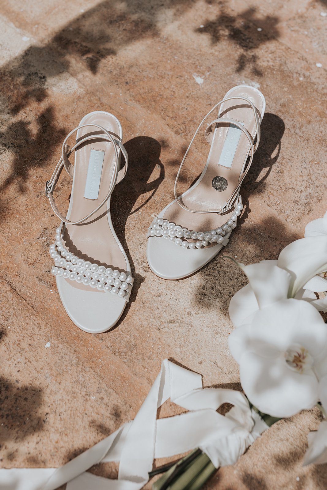 pearl high heel sandals for wedding