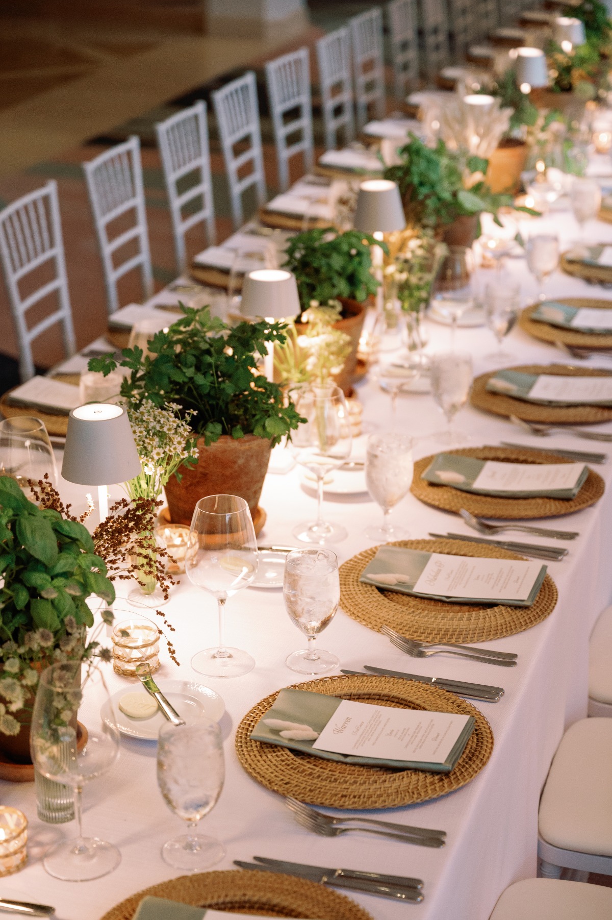 herbal wedding centerpieces