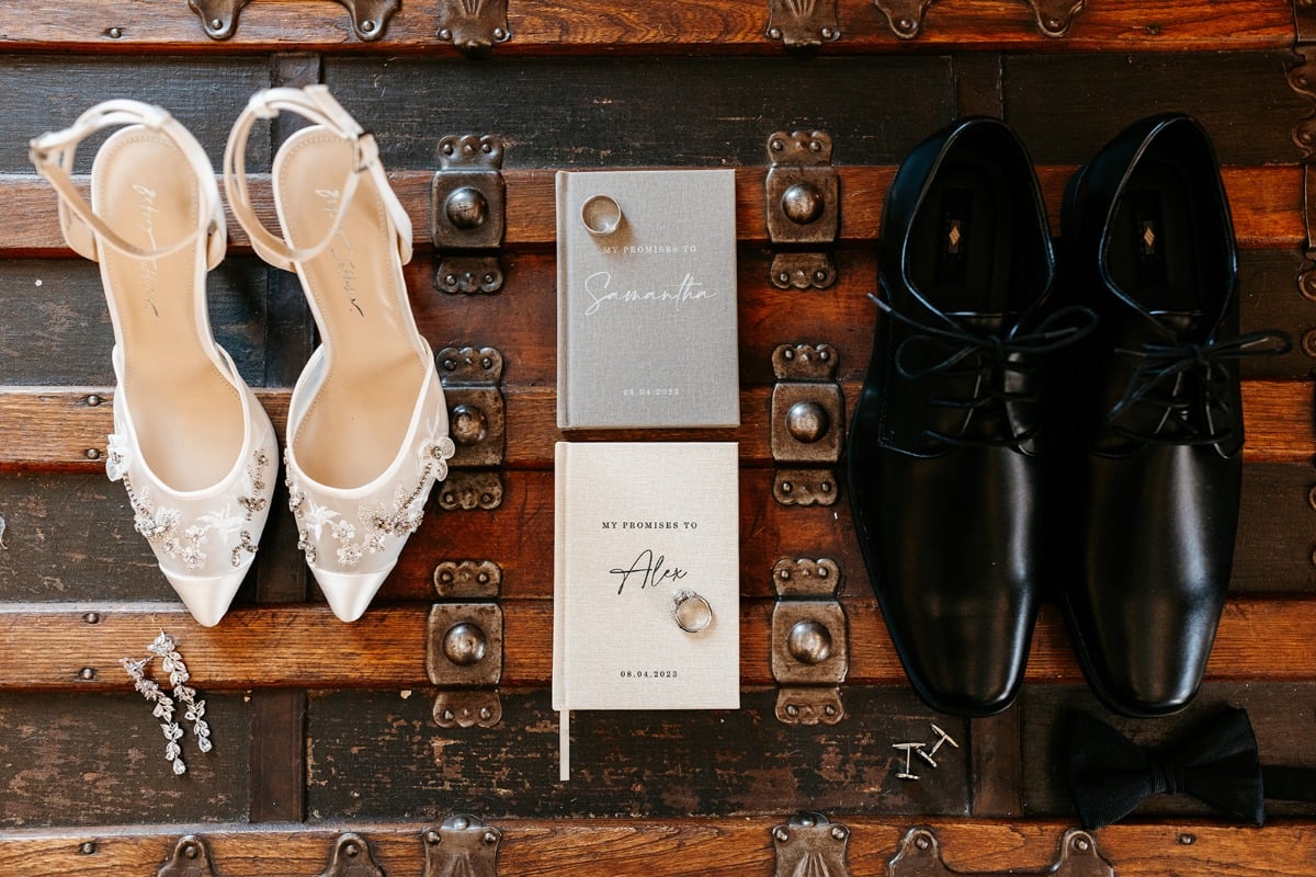 his and hers shoes and vows photo ideas