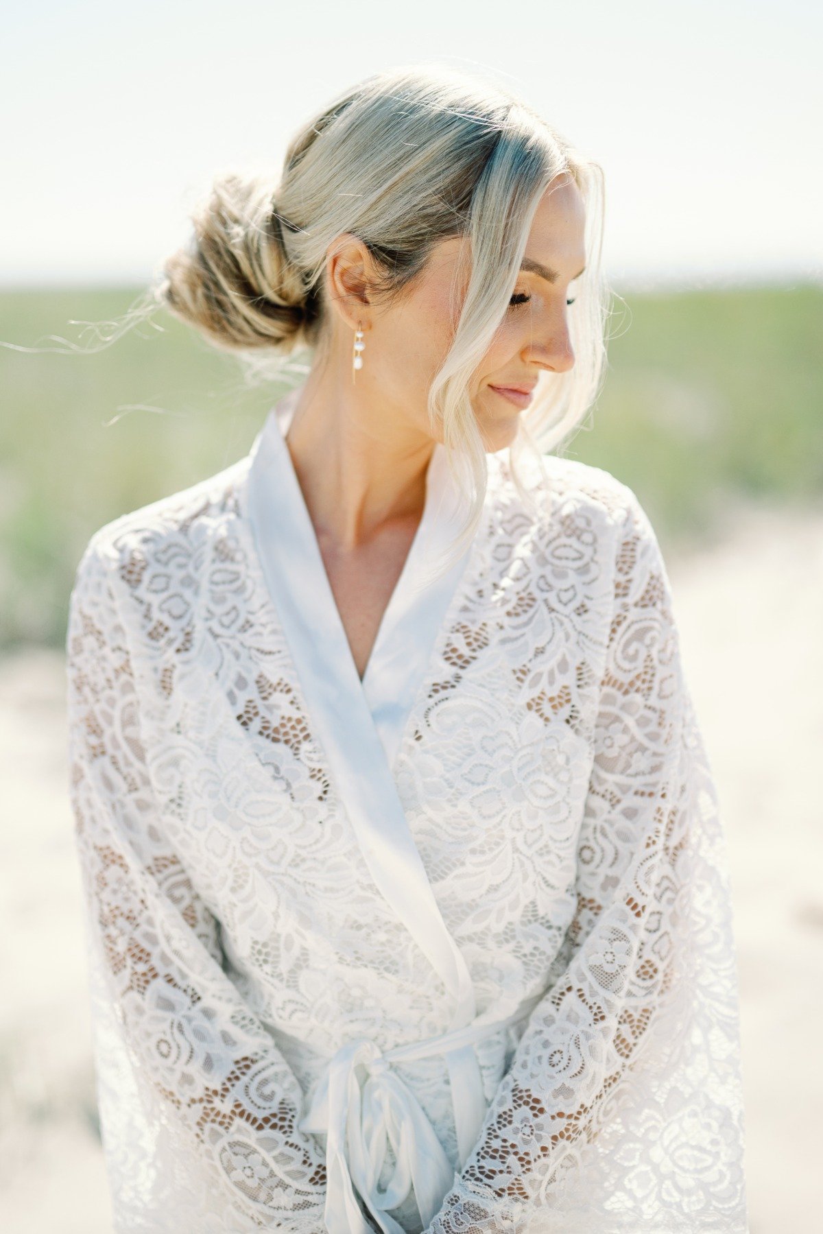 lace bridal getting ready robe