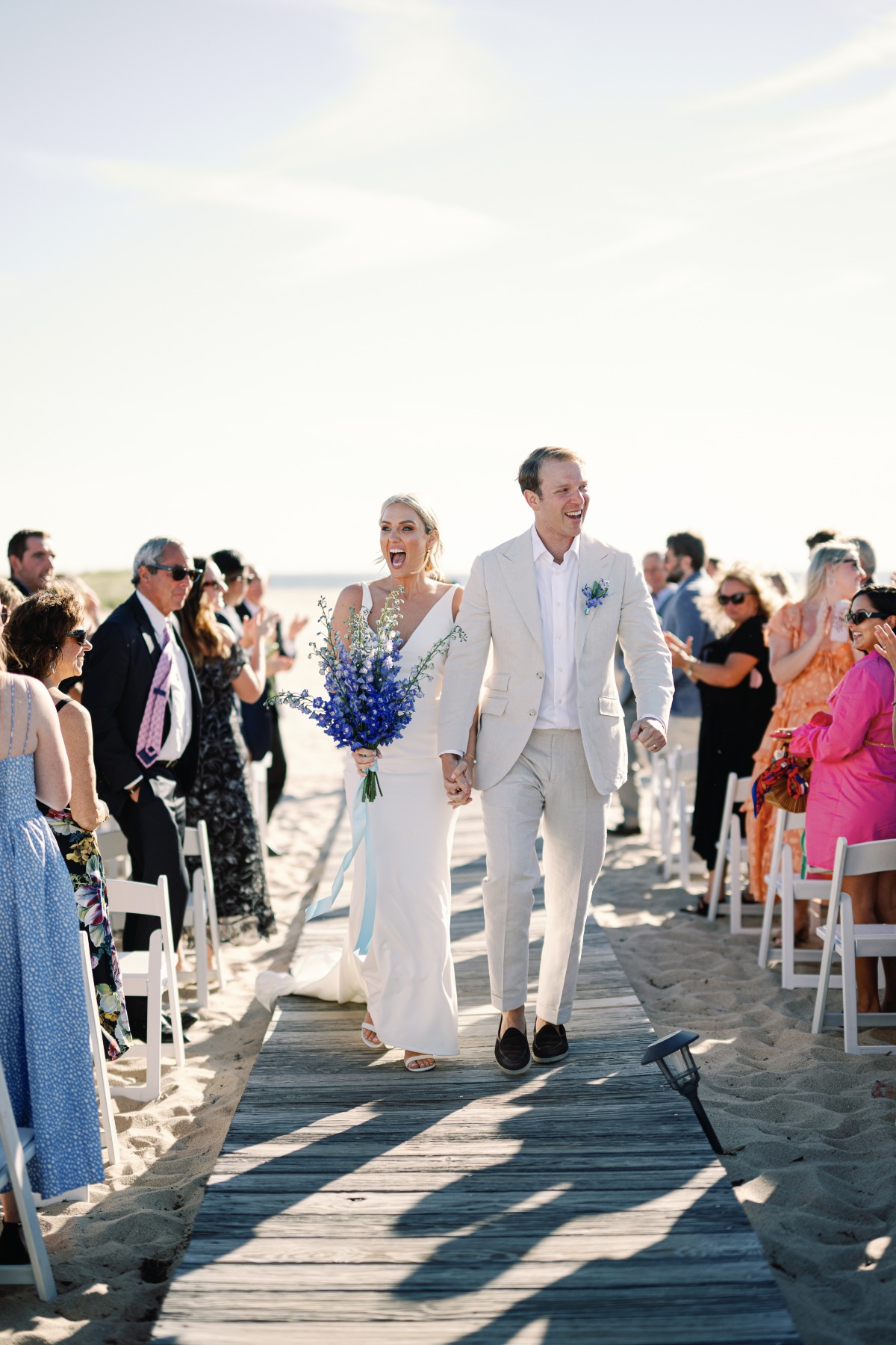 bright blue bridal bouquet