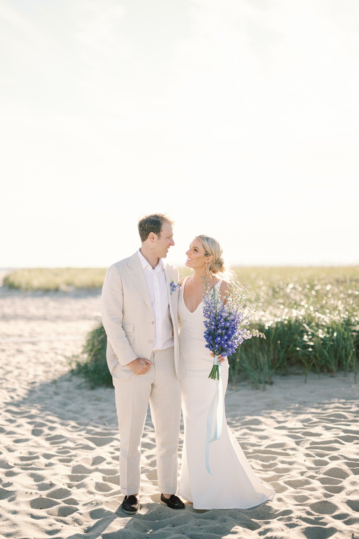 Cape Cod wildflower beach wedding