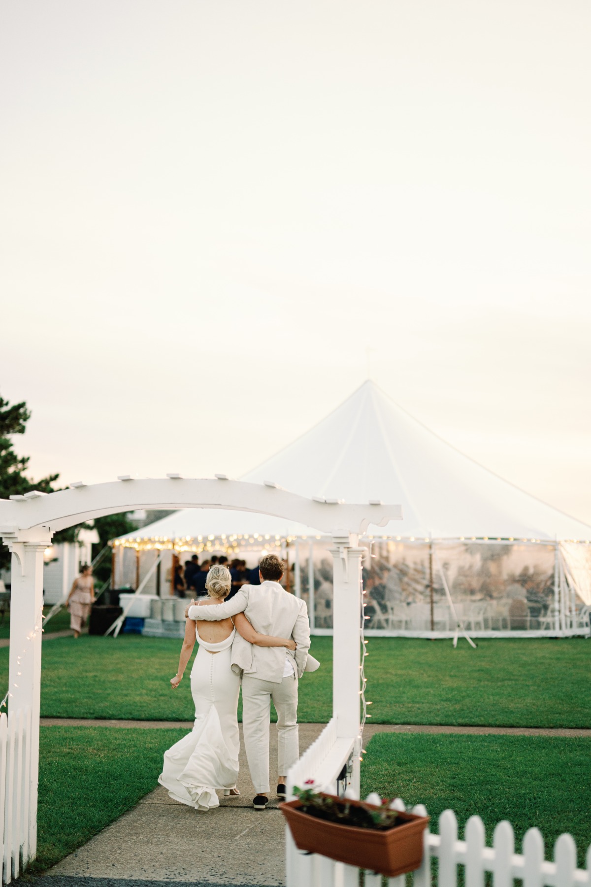 white tent with clear sides