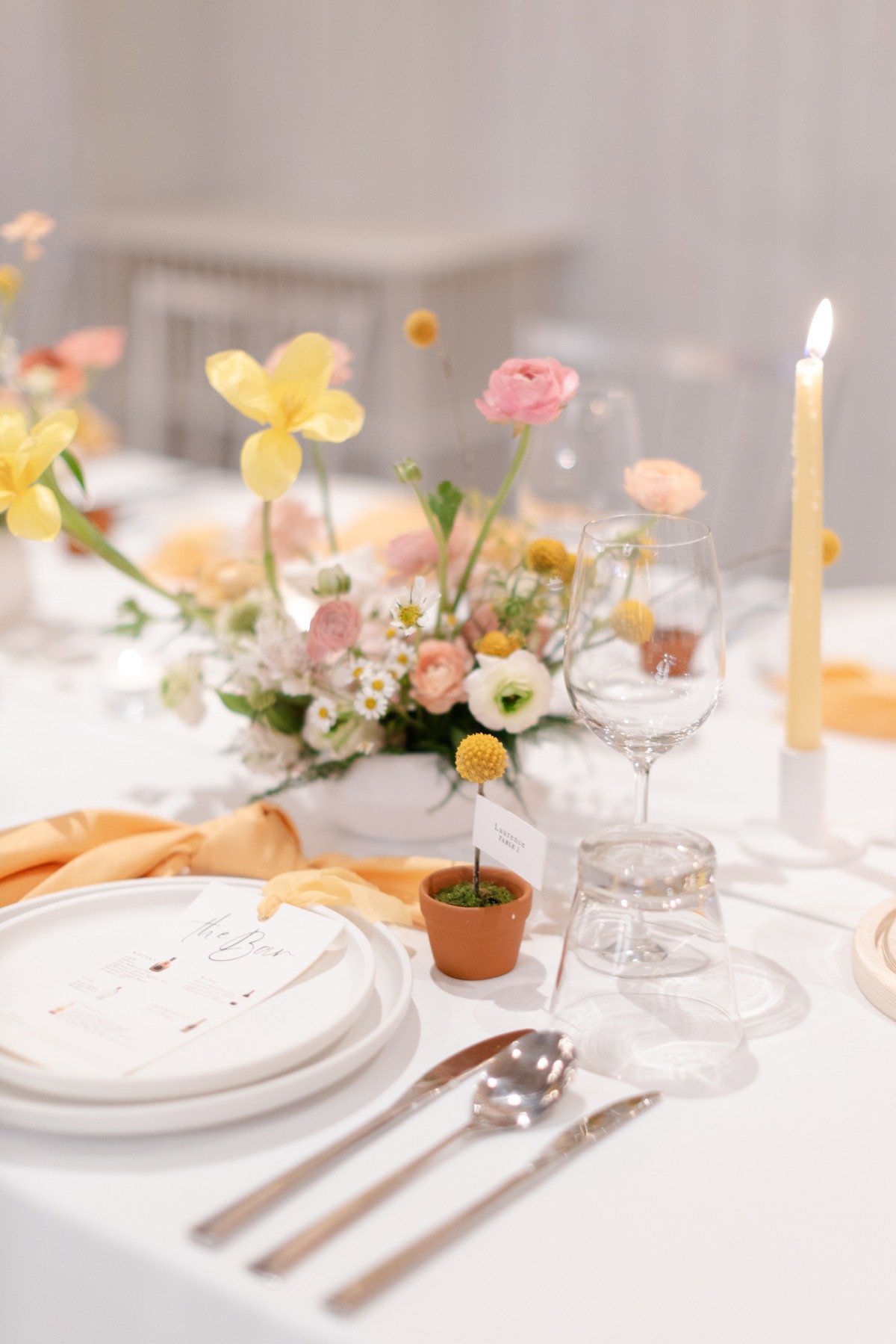 peach, white, and blush wedding reception