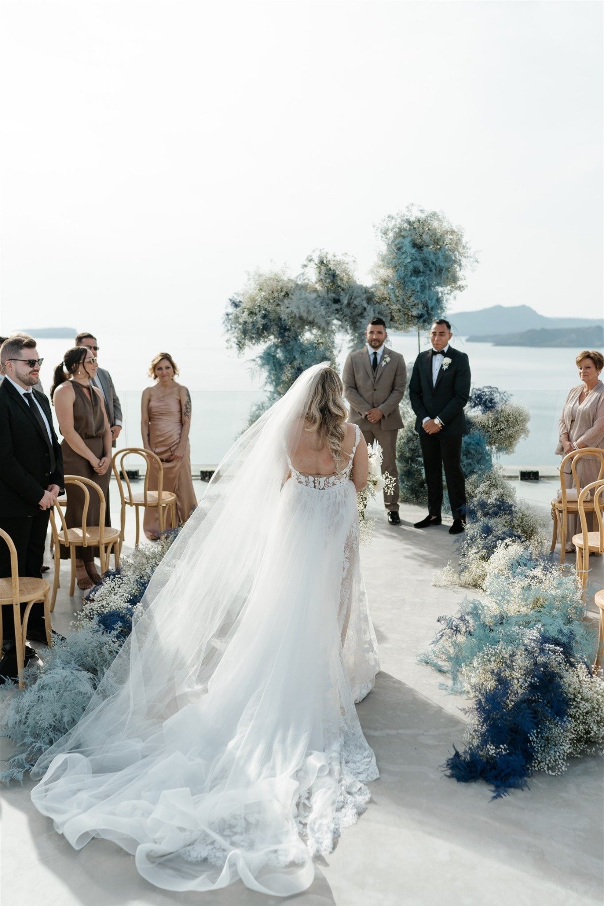 Santorini rooftop wedding