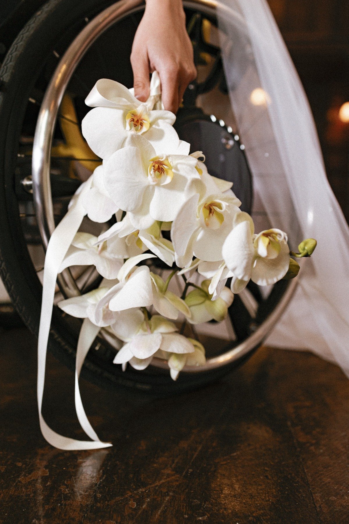 white orchid wedding bouquet ideas