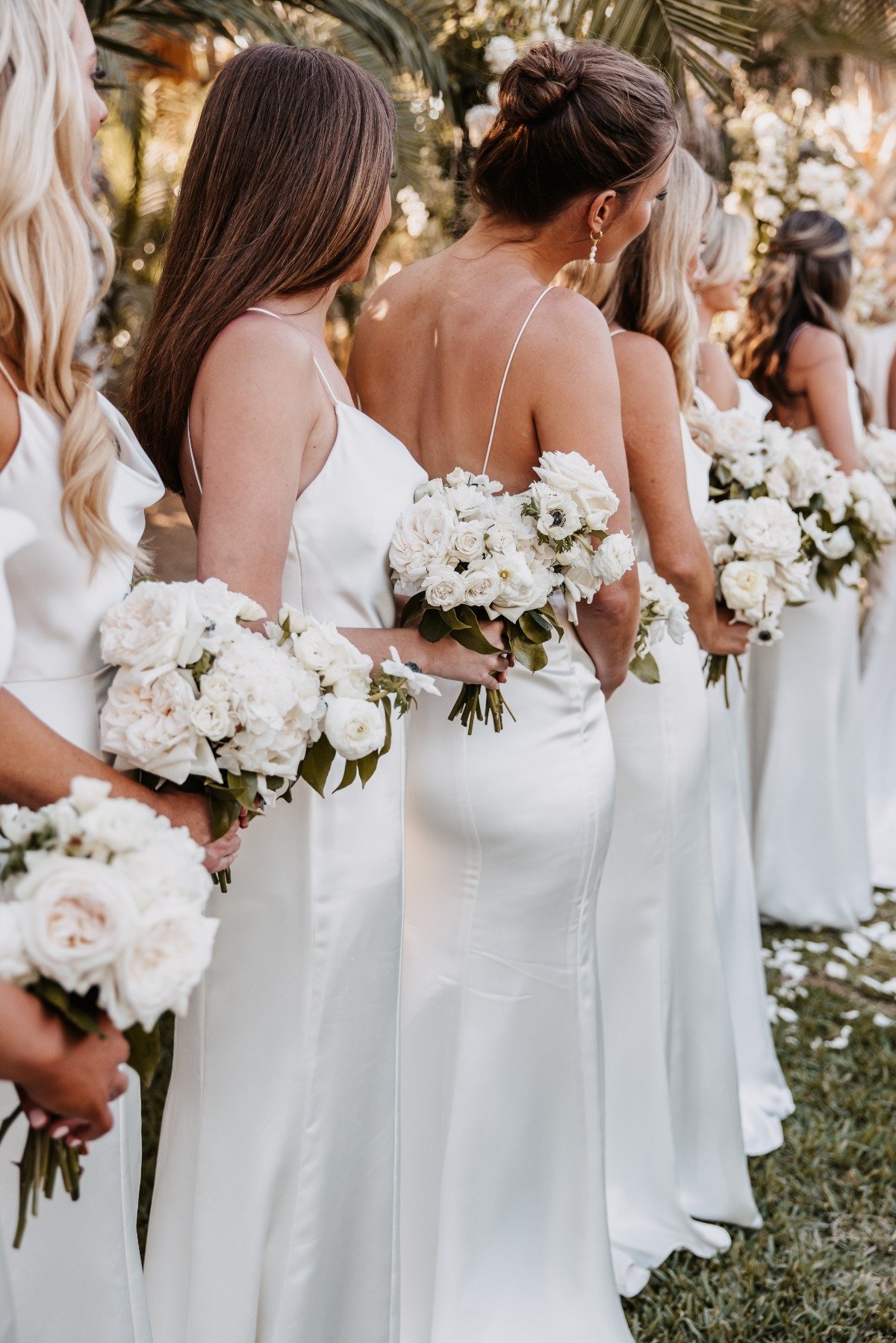 ivory bridesmaid dresses for wedding ceremony