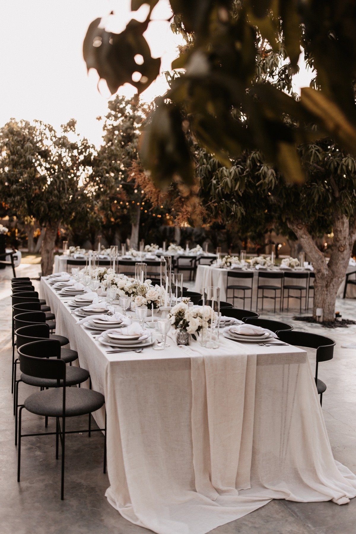 black and white wedding reception inspiration