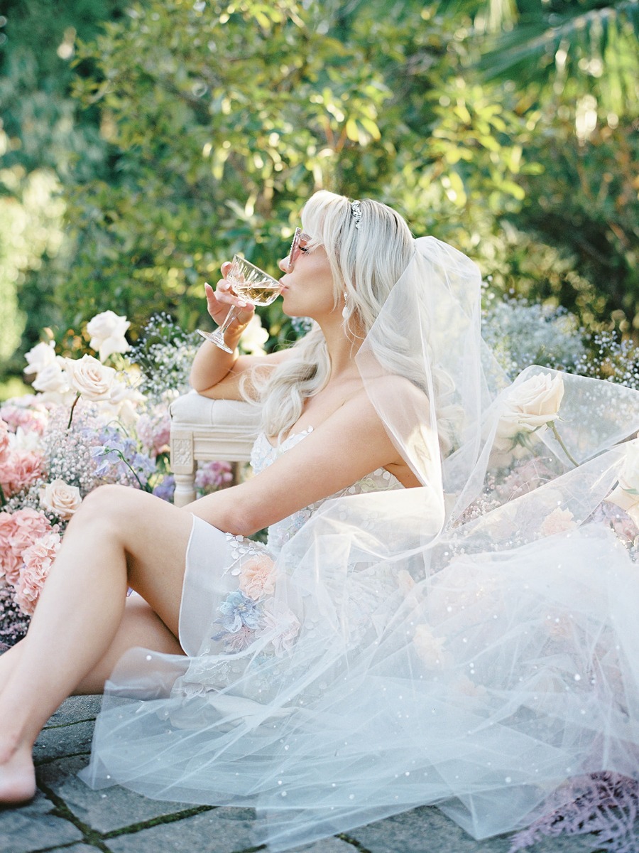 Lavender got the luxury treatment at this whimsical chateau wedding