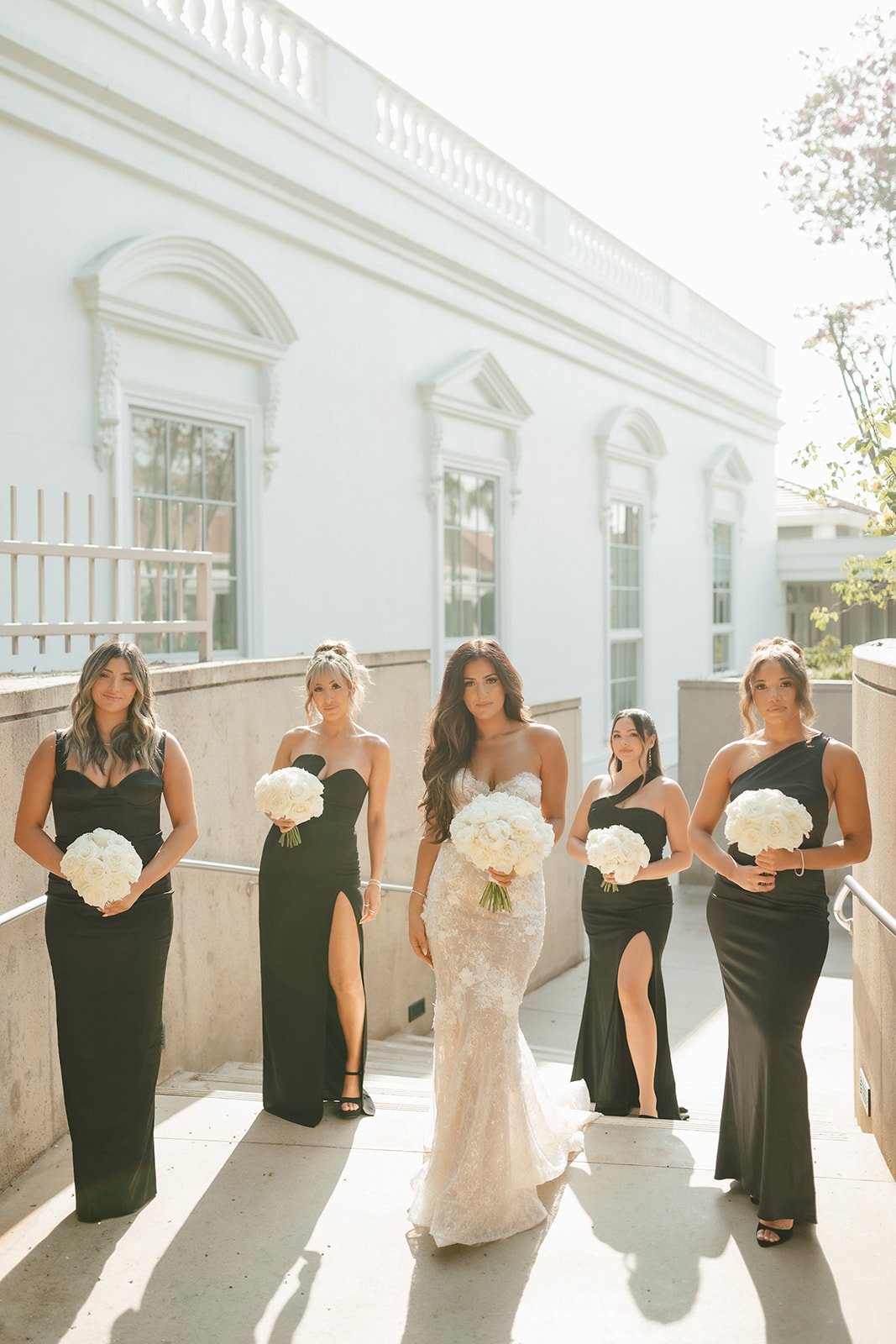 black Revolve bridesmaid dresses