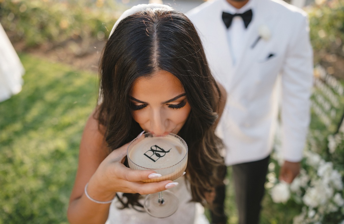 monogrammed espresso martinis