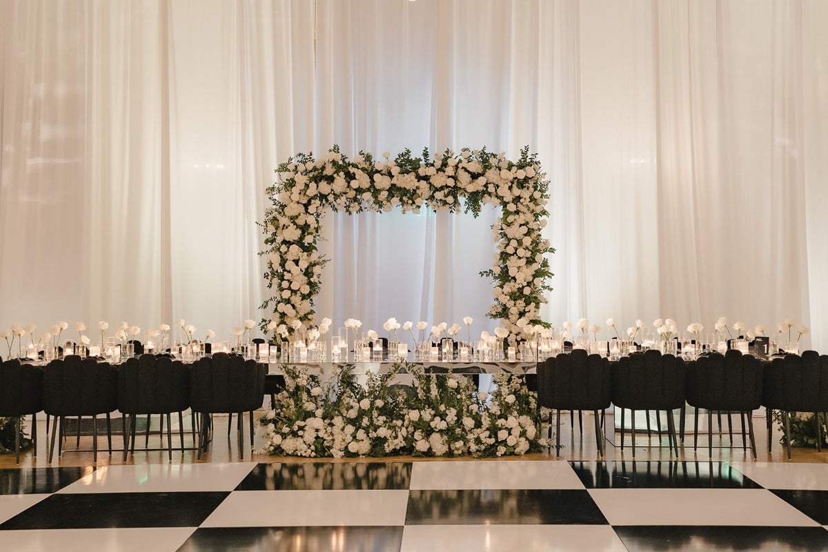 white and black reception