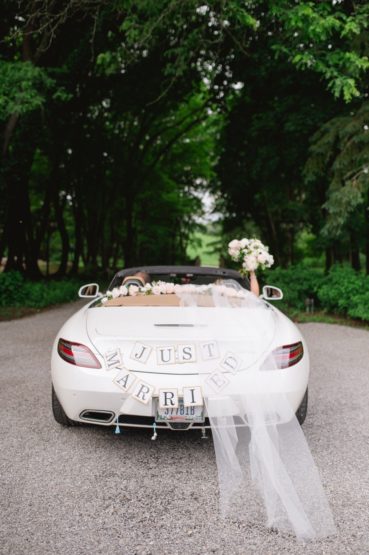 just married convertible wedding exit ideas