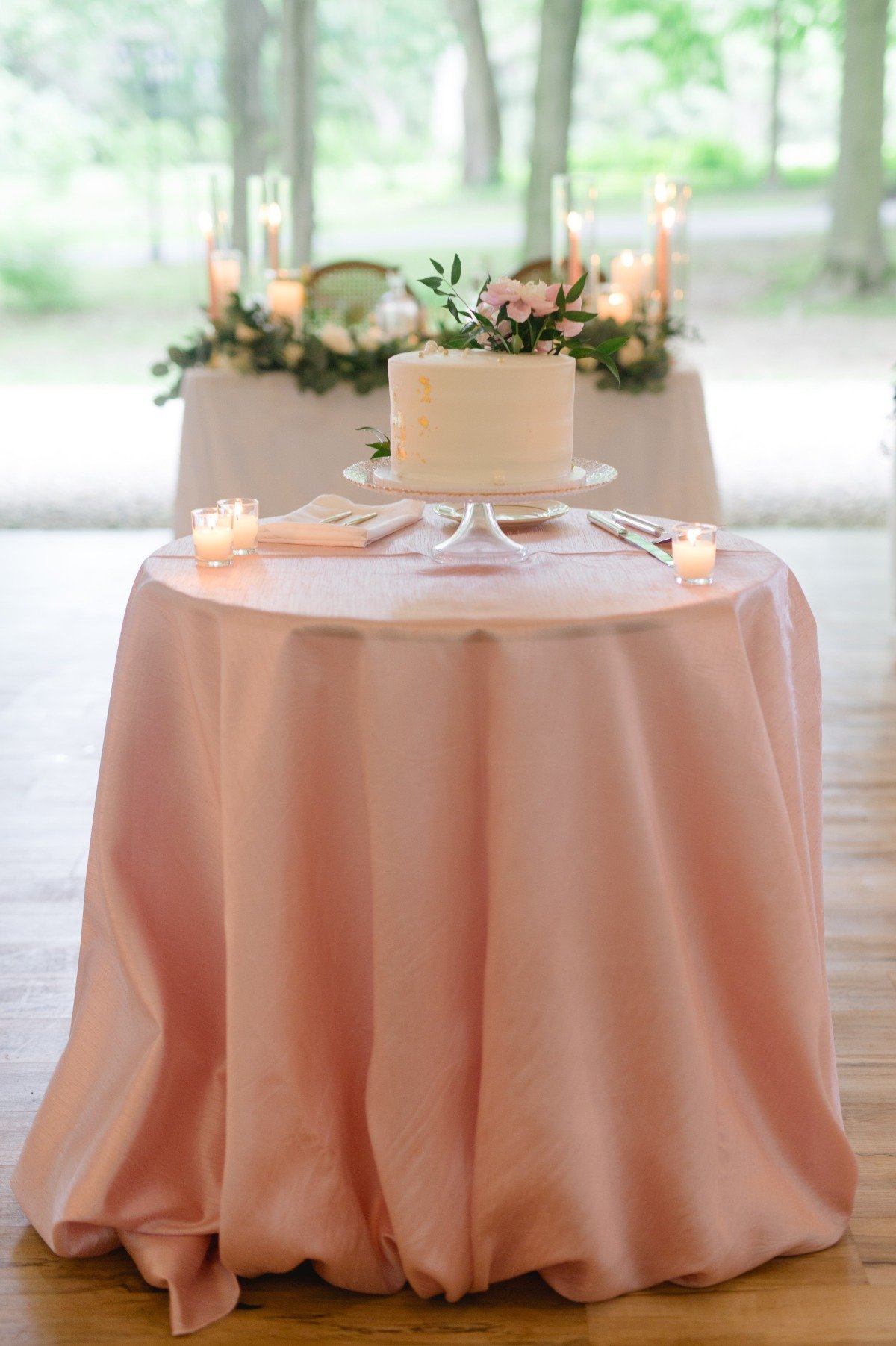 small wedding cake for couple to cut at wedding