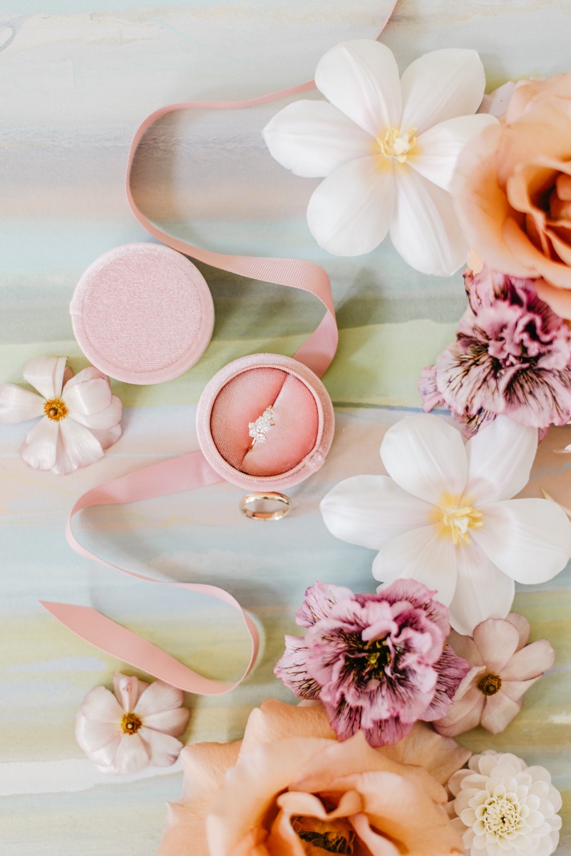 pastel watercolor palette for wedding inspiration