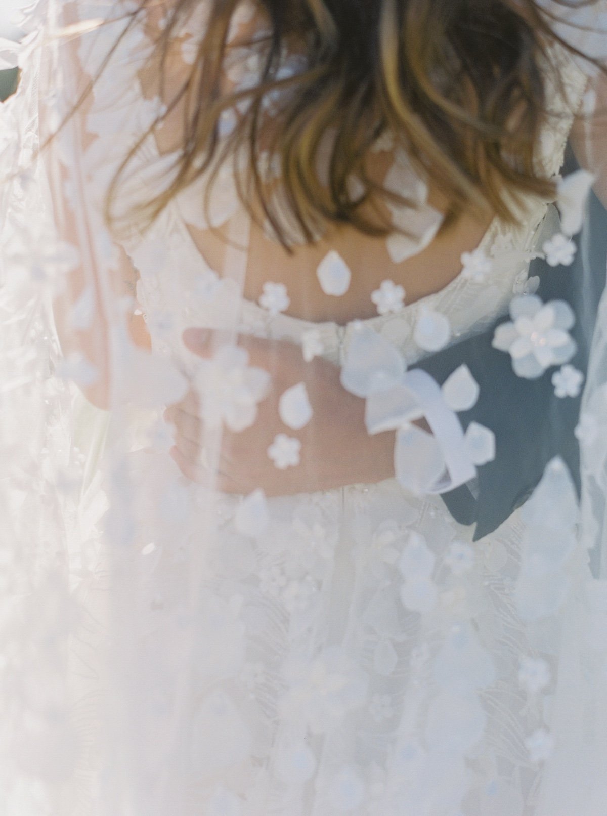 flower petal wedding veil 